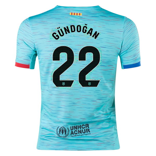 Nike Youth Barcelona Ilkay Gundogan Third Jersey 23/24 (Light Aqua/Royal Blue)