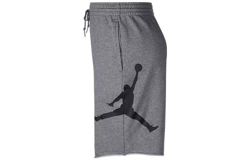 Image of Air Jordan Jumpman Large Logo Athleisure Casual Sports Knit Shorts Gray AQ3116-0