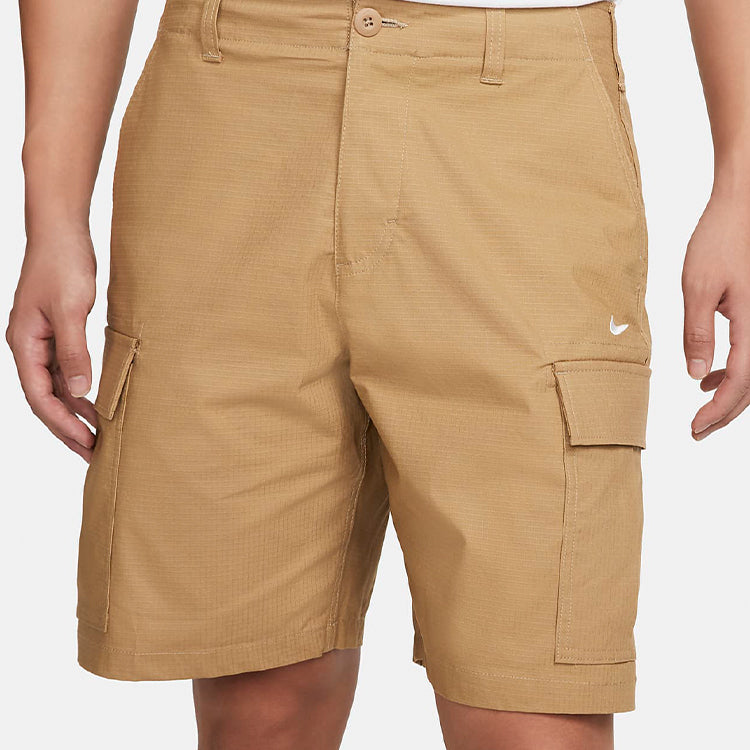 Men's Nike SB Skateboard Solid Color Cargo Casual Shorts Brown DQ6293-258