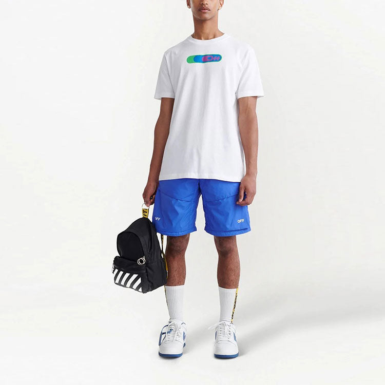 Image of Men's OFF-WHITE FW22 Logo Diagonal Stripes Printing Drawstring Lacing Casual Sho