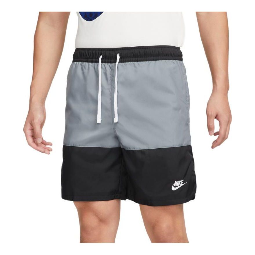 Image of Men's Nike Logo Printing Woven Athleisure Casual Sports Shorts Gray Black DM6832
