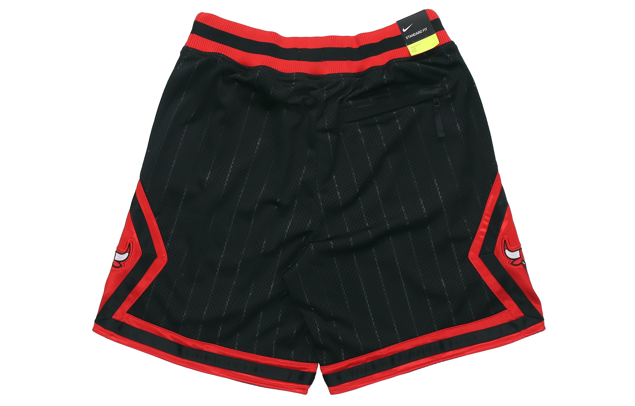 Image of Nike Bulls Courtside Statement Edition Chicago Bulls Basketball Shorts Black Red