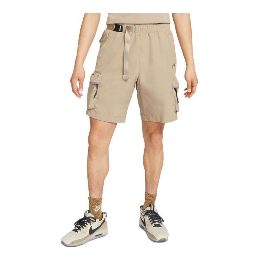 Image of Men's Nike Sportswear Tech Pack Solid Color Logo Embroidered Side Elastic Waistb