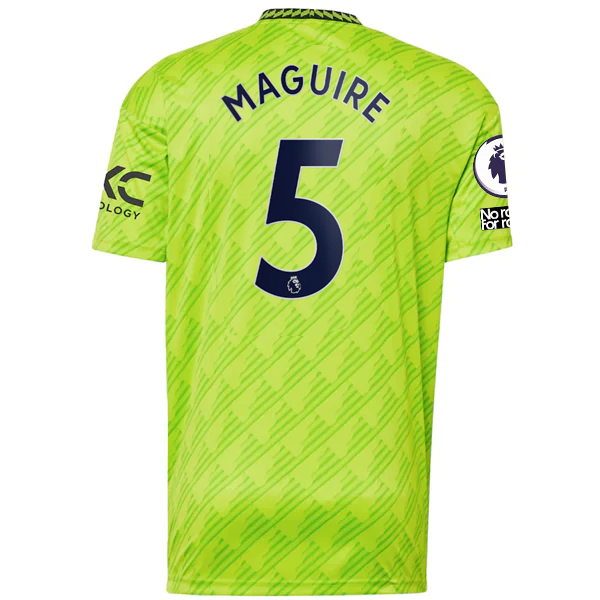 Image of adidas Manchester United Harry Maguire Third Jersey w/ EPL + No Room For Racism