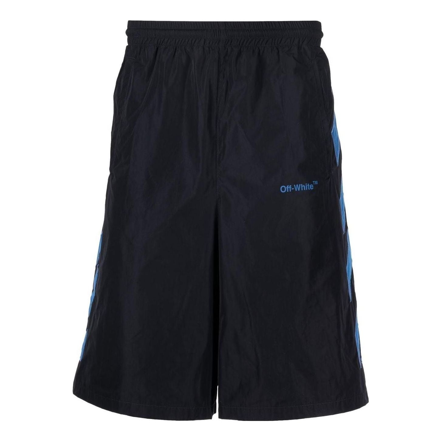 Image of Off-White Diag-Stripe Shorts 'Black' OMCL002F22FAB0014645