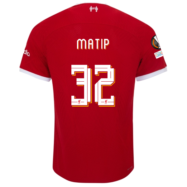 Image of Nike Liverpool Authentic Joël Matip Vaporknit Match Home Jersey w/ Europa League