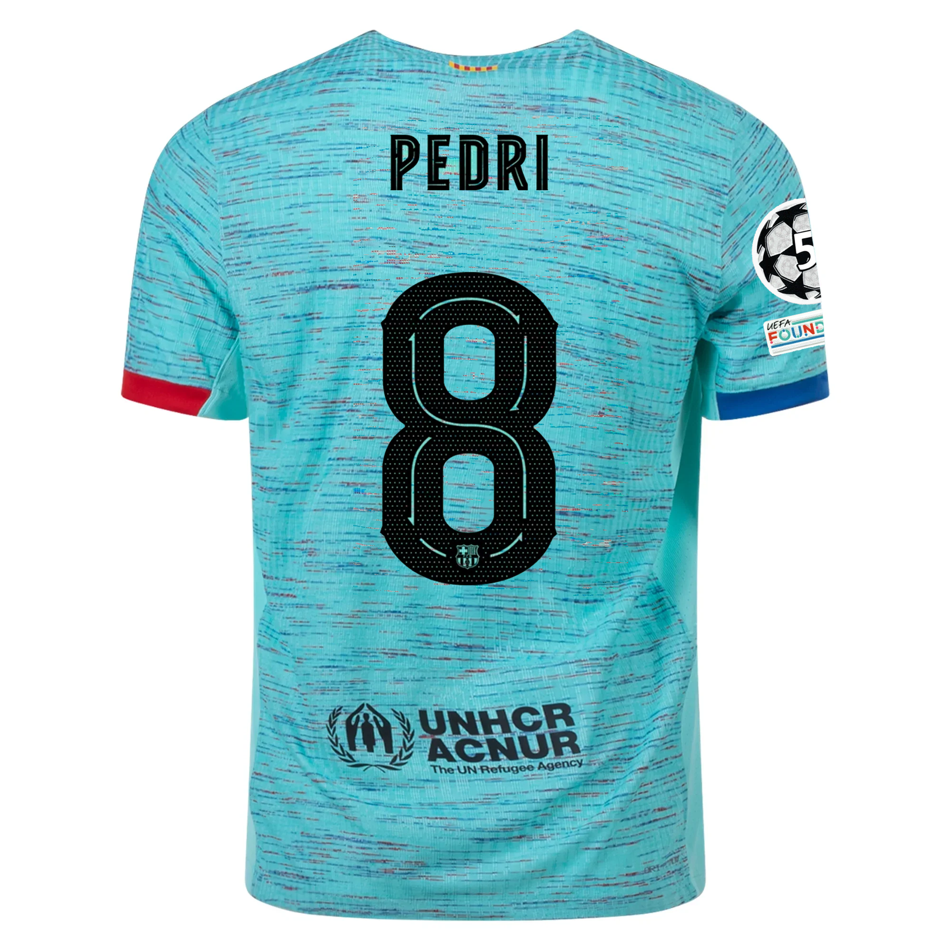 Nike Barcelona Authentic Pedri Match Vaporknit Third Jersey w/ Champions League