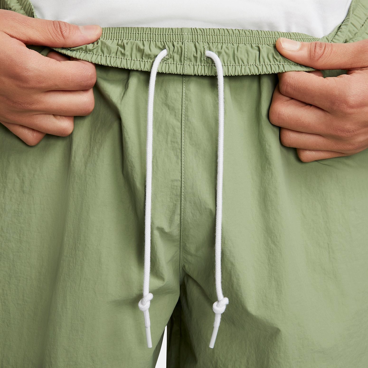 Image of Nike Solo Swoosh Woven Shorts 'Green' DX0750-386