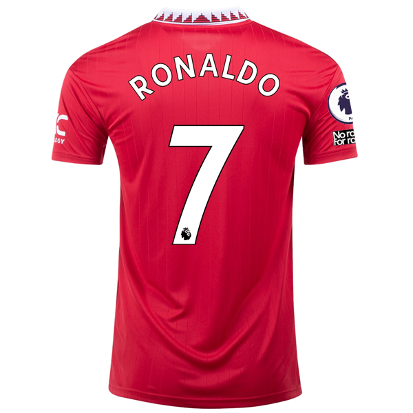 adidas Manchester United Cristiano Ronaldo Home Jersey w/ EPL + No Room For Raci