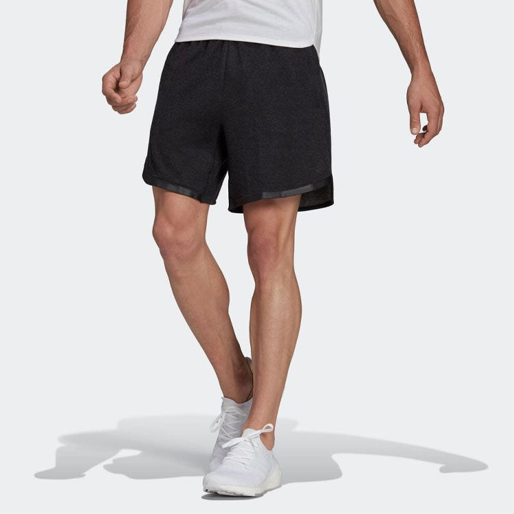 Image of adidas Solid Color Sports Training Shorts Japanese Version Men's Black H61168