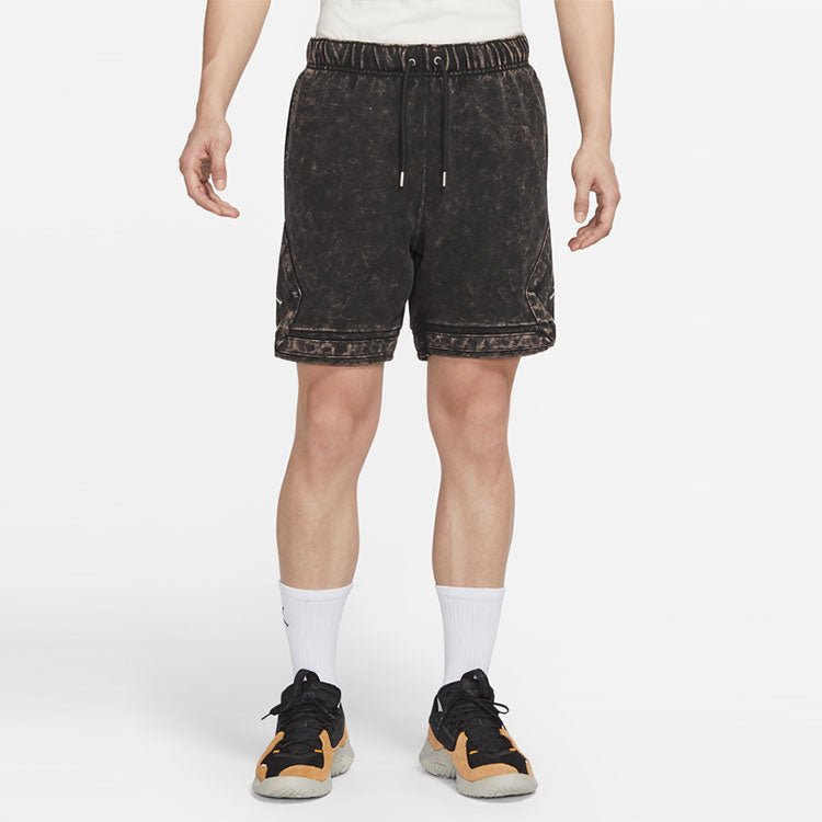 Image of Nike Essentials Logo Printing Drawstring Straight Shorts Black DR3093-010