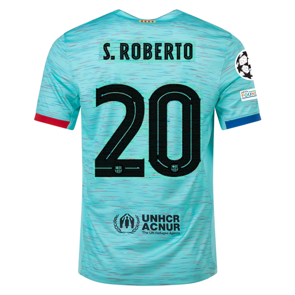 Nike Barcelona Sergi Roberto Drittes Trikot mit Champions League Aufnähern 23/24 (Liga