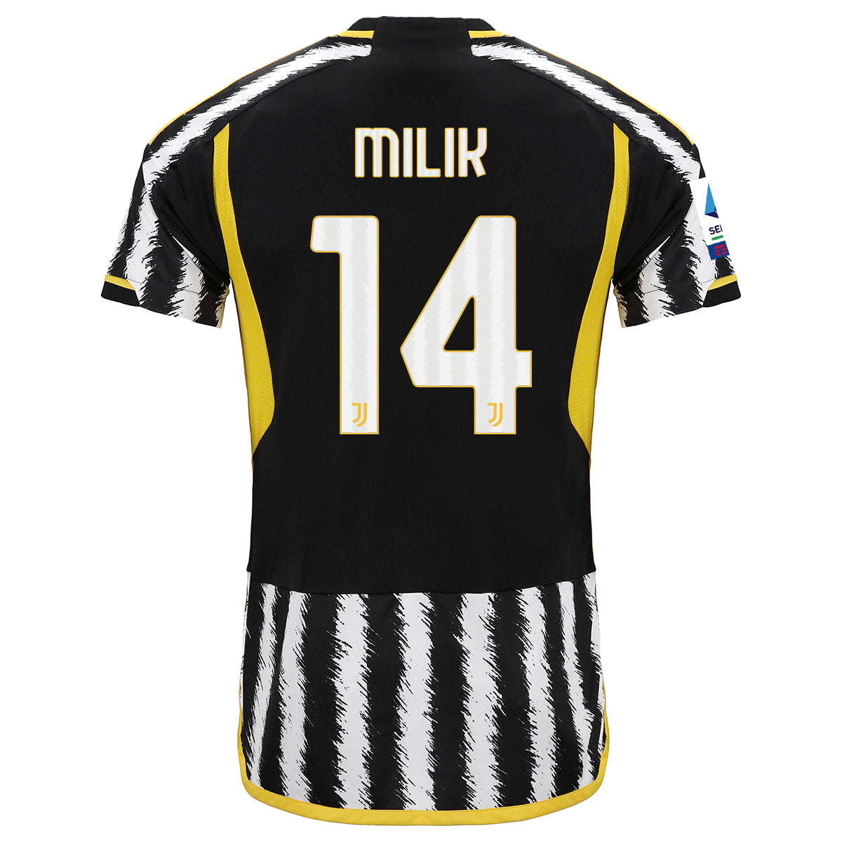 Image of adidas Milik Juventus Home Jersey w/ Serie A Patch 23/24 (Black/White)
