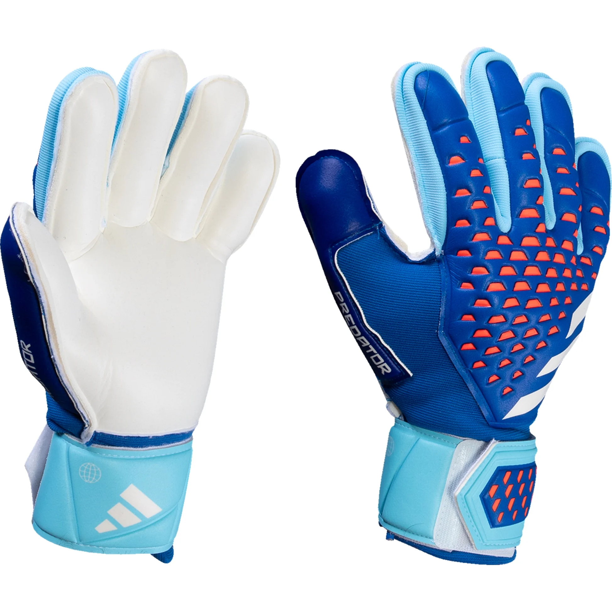 Adidas Predator Glove Match Fingersave Goalkeeper Gloves (Bright Royal/Bliss Blu