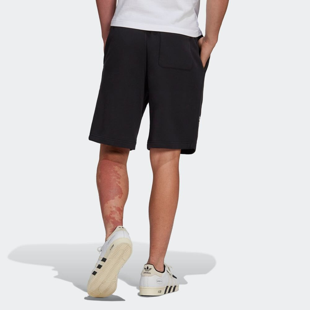 Image of adidas Solid Color Casual Straight Sports Shorts Japanese Version Men's Black HF