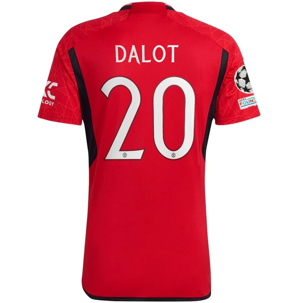 Image of adidas Manchester United Diogo Dalot Home Jersey 23/24 w/ Champions League Patch