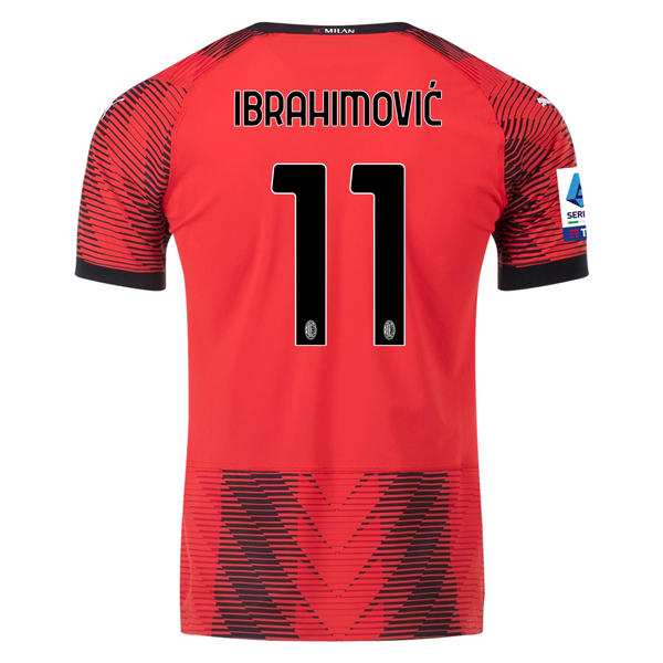 Puma AC Milan Authentic Zlatan Ibrahimović Home Jersey w/ Serie A Patch 23/24 (R