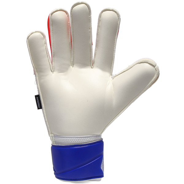 Image of Adidas Predator Edge Match Finger Save Glove (White/Solar Red/Bright Cyan)