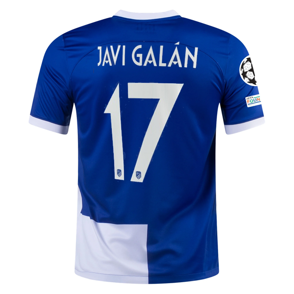 Nike Atletico Madrid Javi Galán Away Jersey w/ Champions League Patches 23/24 (O