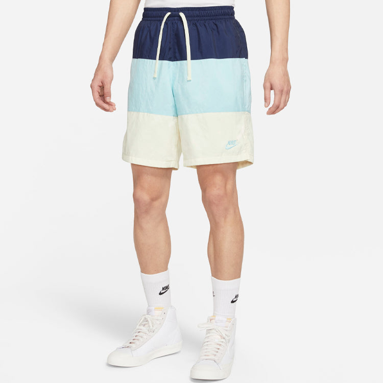 Image of Men's Nike Contrasting Colors Stripe Small Label Woven Sports Shorts Multicolor