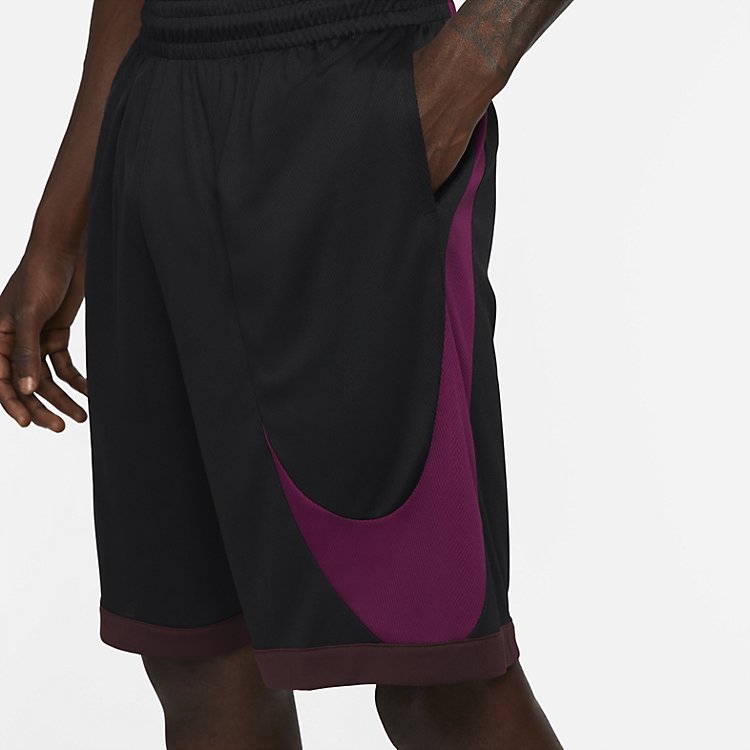 شورت كرة السلة Nike Dri-fit- 3.0 "Sangria باللون الأسود العنابي" DH6763-011