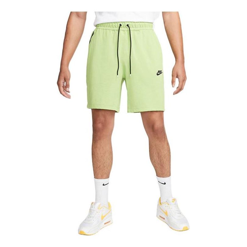Men's Nike Printing Logo Solid Color Lacing Straight Shorts Green DM6590-332