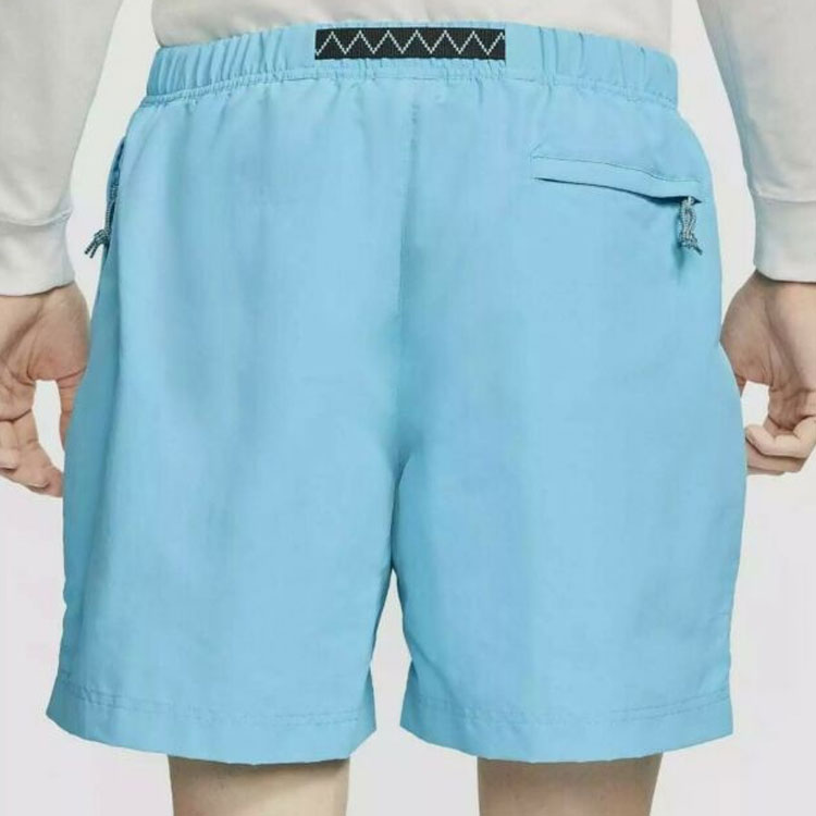 Image of Men's Nike Solid Color Belt Detail Straight Shorts Blue CU8891-450