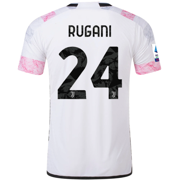 Image of adidas Juventus Authentic Rugani Auswärtstrikot mit Serie A-Aufnäher 23/24 (Weiß)