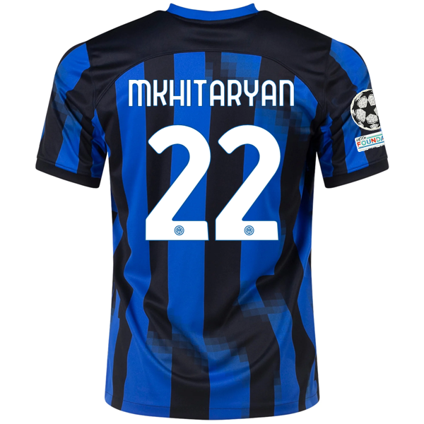 Image of Nike Inter Milan Henrikh Mkhitaryan Home Jersey w/ Champions League+ Copa Italia