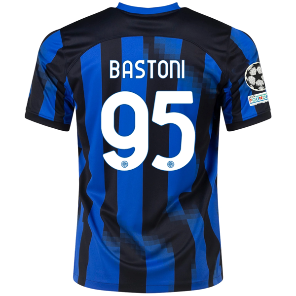 Nike Inter Milan Alessandro Bastoni Home Jersey w/ Champions League + Copa Itali