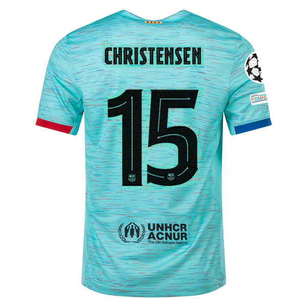 Nike Barcelona Andreas Christensen Third Jersey w/ Champions League Patches 23/2