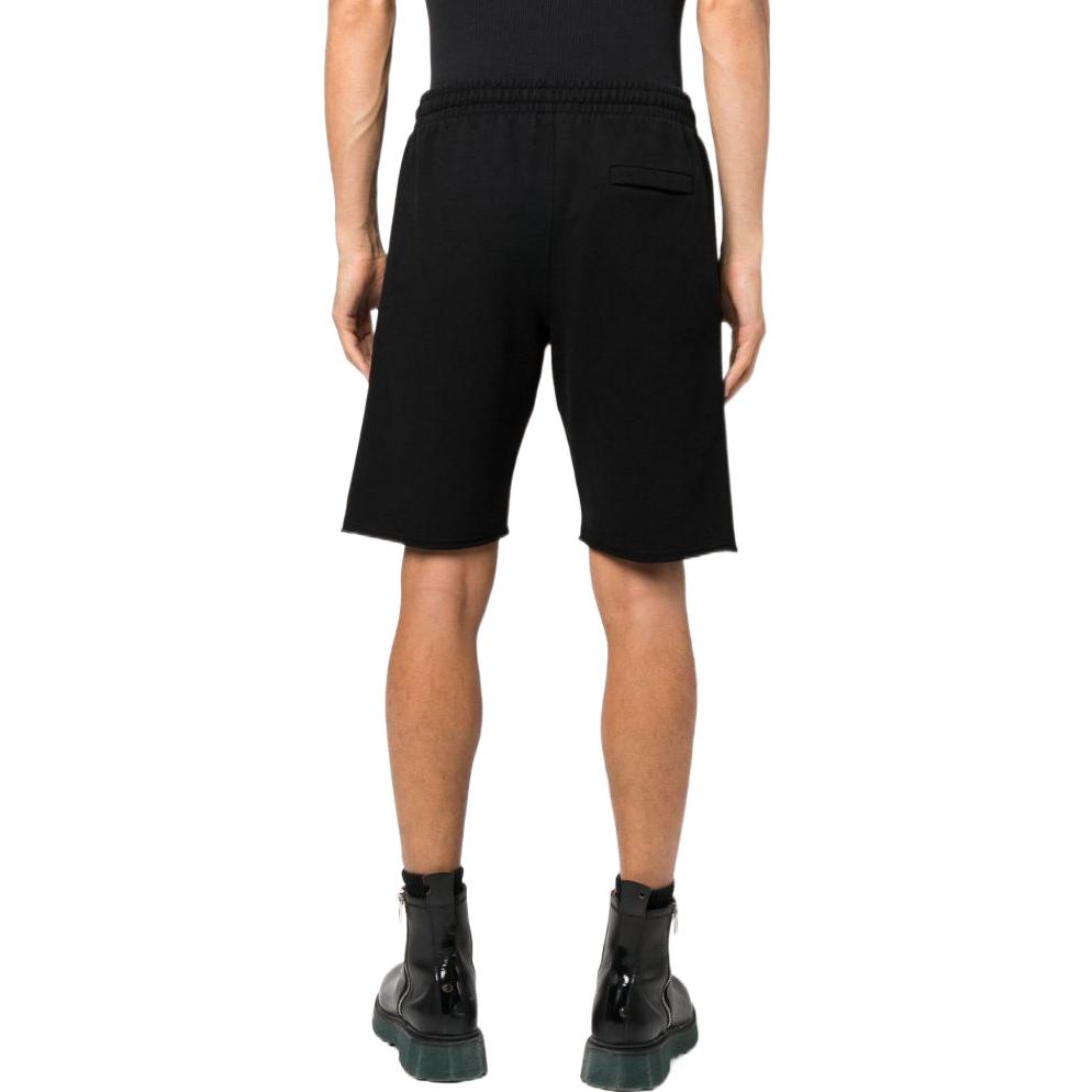 Men's OFF-WHITE SS22 Solid Color Logo Printing Sports Shorts Version Black OMCI0