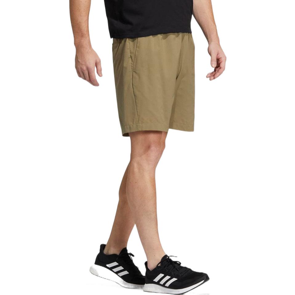 Image of adidas Solid Color Straight Casual Shorts Japanese Version Men's Olive HD0025