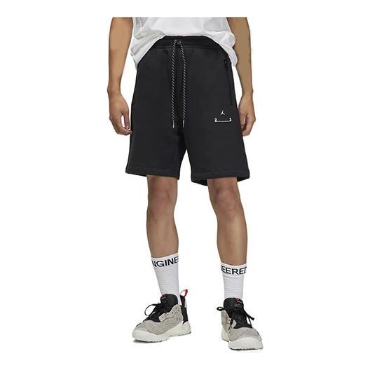 Image of Air Jordan Alphabet Logo Straight Shorts Black DQ8083-010