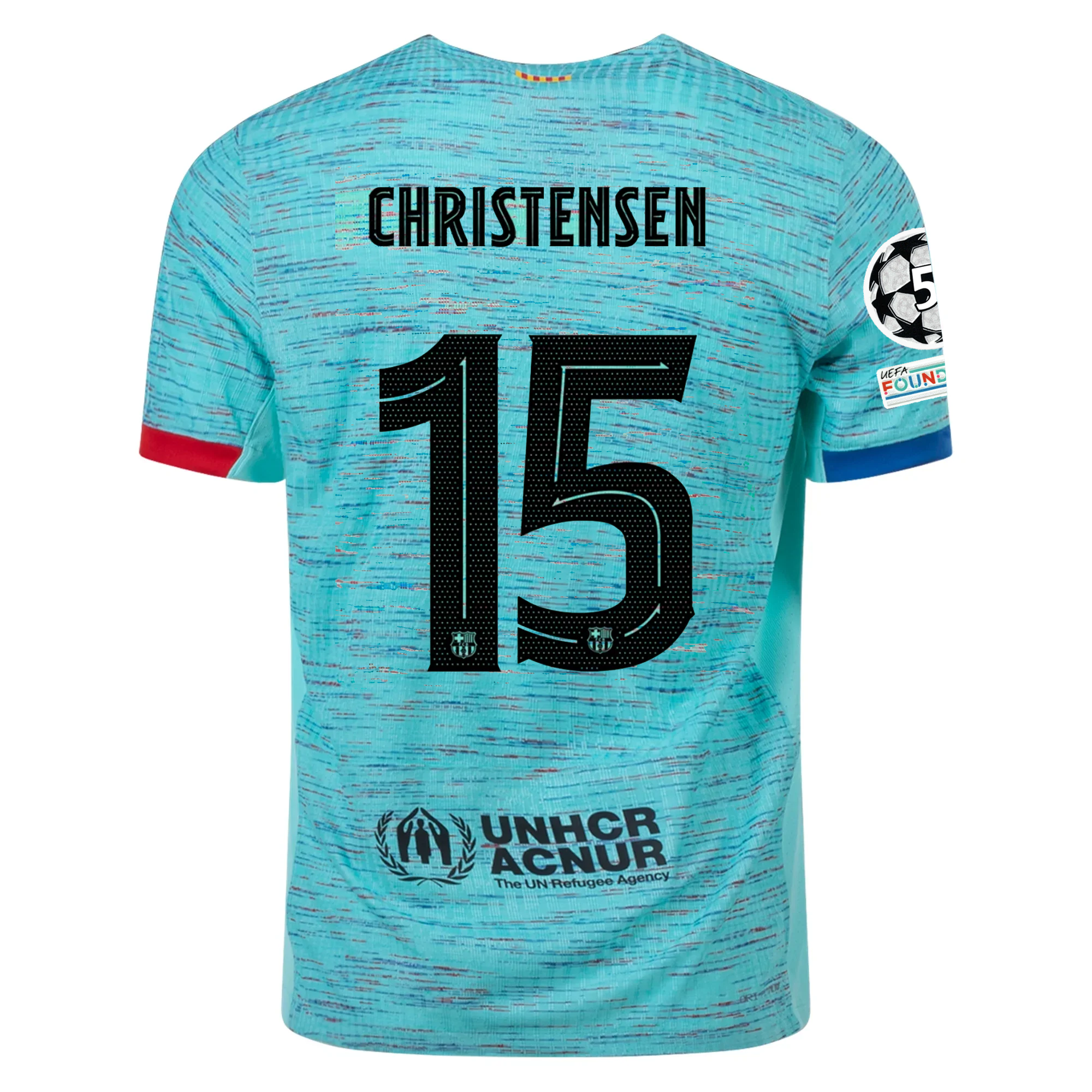 Image of Nike Barcelona Authentic Andreas Christensen Match Vaporknit Third Jersey w/ Cha