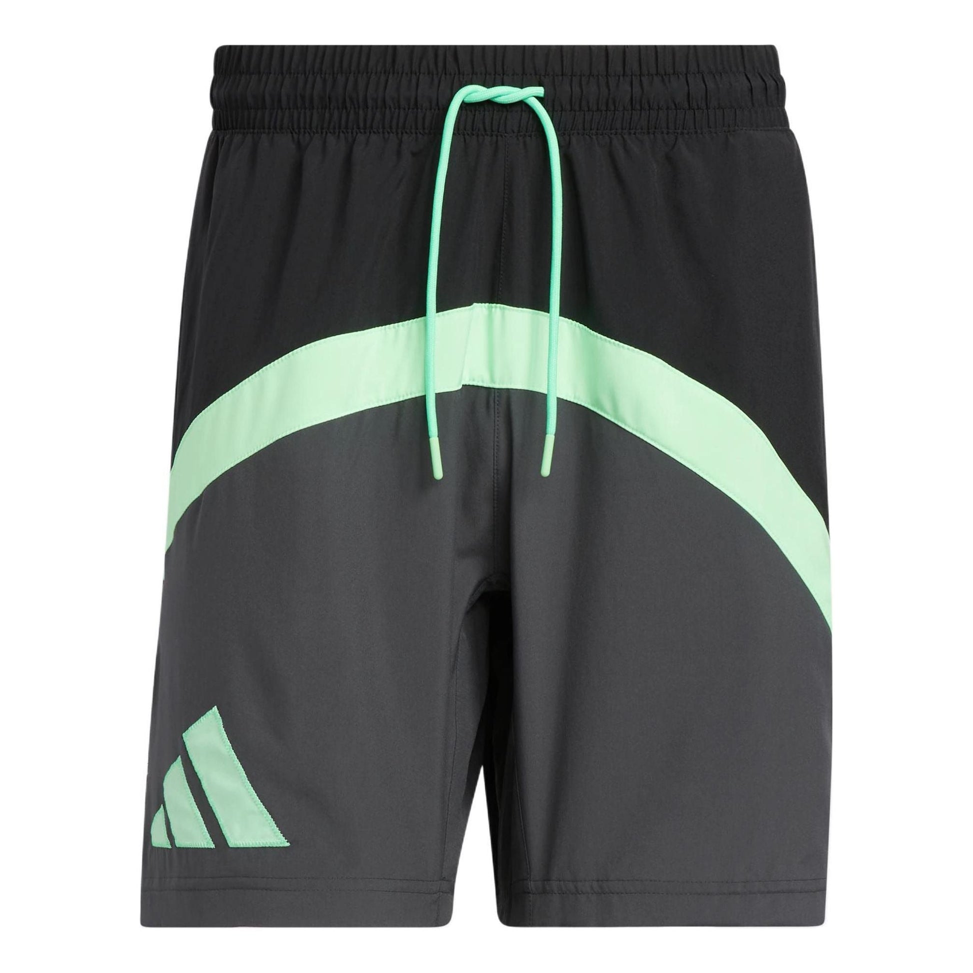 Men's adidas Galaxy Short Stripe Logo Printing Drawstring Lacing Straight Shorts