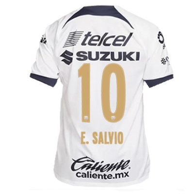 Image of Nike Pumas UNAM Eduardo Salvio Home Jersey w/ Liga MX Patch 23/24 (White/Obsidia