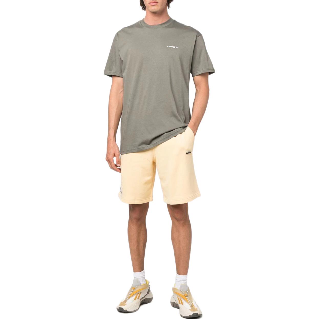 Image of Men's adidas Logo Solid Color Lacing Elastic Waistband Side Pocket Shorts Light