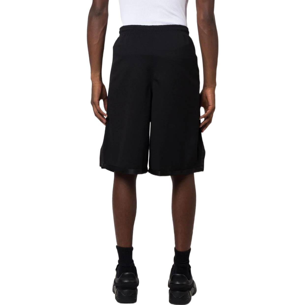 OFF-WHITE Herren Shorts mit geradem Bein und Twill-Print in Schwarz OMCB076C99FAB00