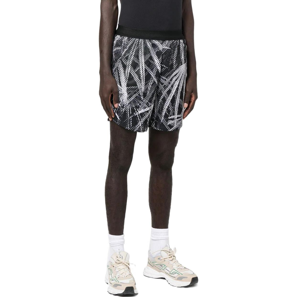 Image of Men's adidas Pattern Printing Straight Shorts Black HB6519