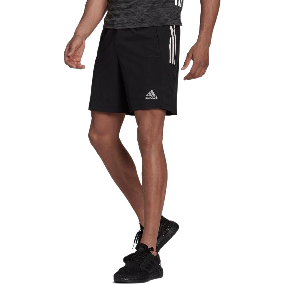 Image of Men's adidas Stripe Logo Printing Casual Straight Shorts Japanese Version Black