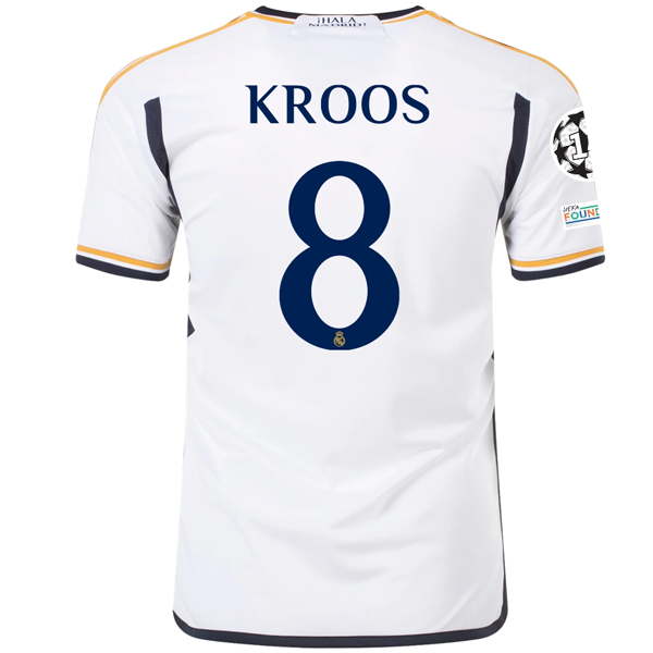 Image of adidas Real Madrid Toni Kroos Home Jersey w/ Champions League + Club World Cup P