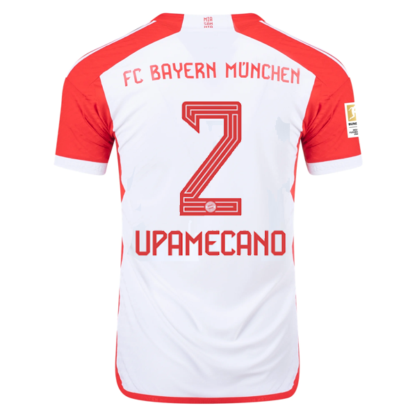Image of adidas Bayern Munich Authentic Dayot Upamecano Home Jersey w/ Bundesliga Champio