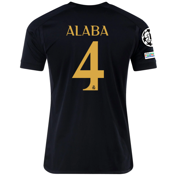 Image of adidas Real Madrid David Alaba Third Jersey w/ Champions League + Club World Cup