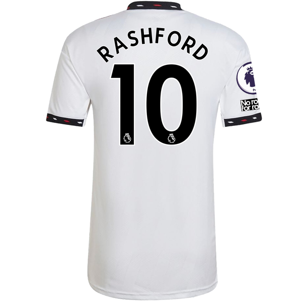 adidas Mancheser United Marcus Rashford Away Jersey w/ EPL + No Room For Racism