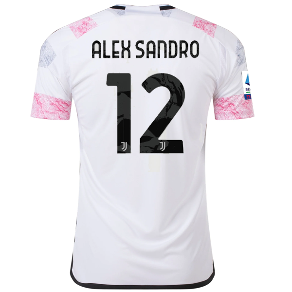 Image of adidas Juventus Alex Sandro Away Jersey w/ Serie A 23/24 (White)