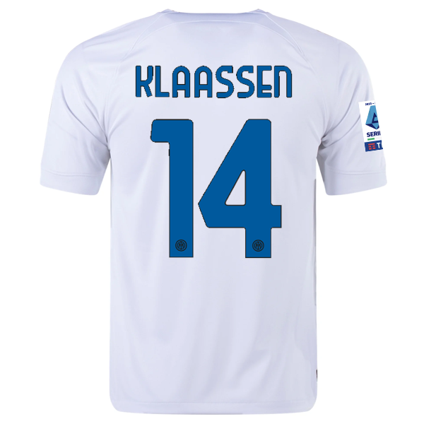 Image of Nike Inter Mailand Davy Klaassen Auswärtstrikot mit Serie A + Copa Italia Patches 23/