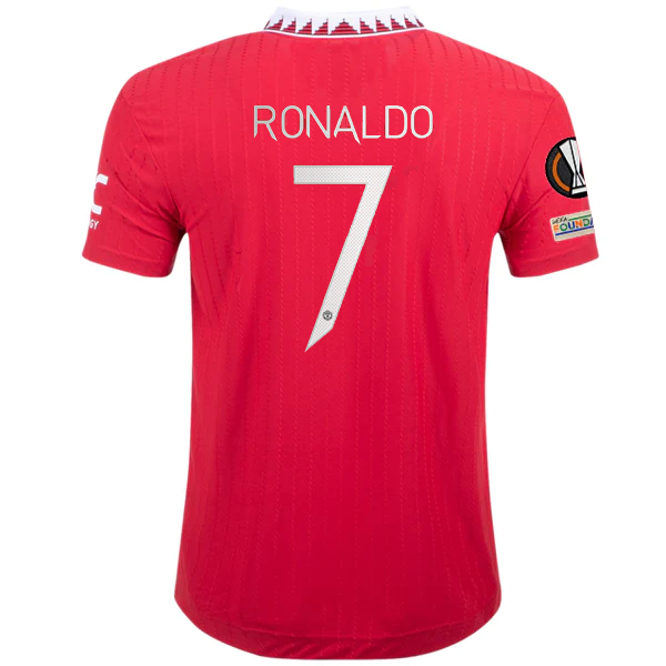 adidas Manchester United Cristiano Ronaldo Authentic Home Jersey w/ Europa Leagu