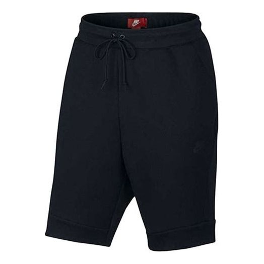 Herren-Shorts Nike Tch FLC Short mit Alphabet-Logo und Schnürung, lockere Shorts 805161-010