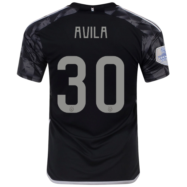 adidas Ajax Gastón Avila Drittes Trikot mit Eredivise League Patch 23/24 (Schwarz)